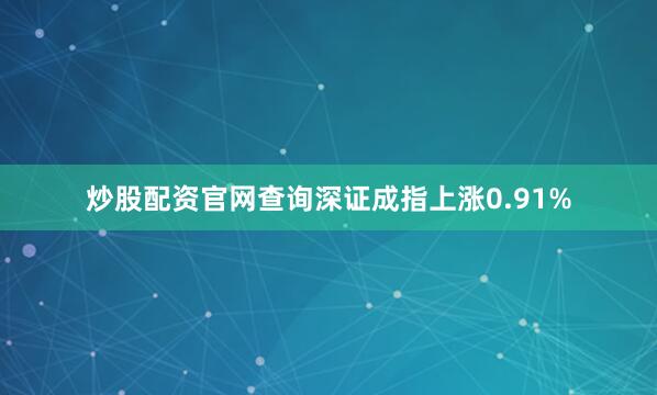 炒股配资官网查询深证成指上涨0.91%