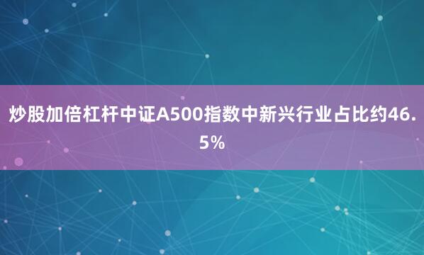 炒股加倍杠杆中证A500指数中新兴行业占比约46.5%